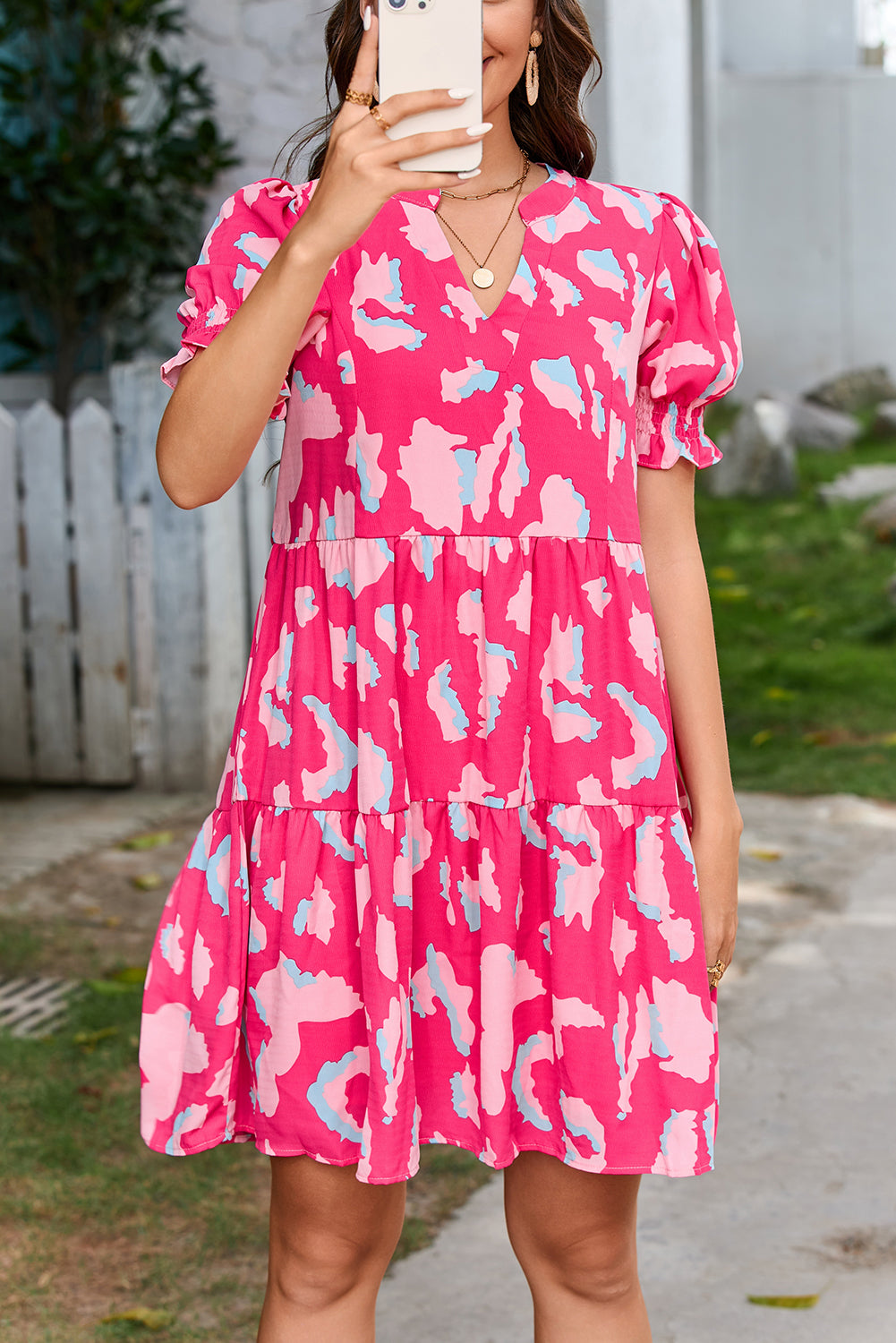 Pink Tiered Dress