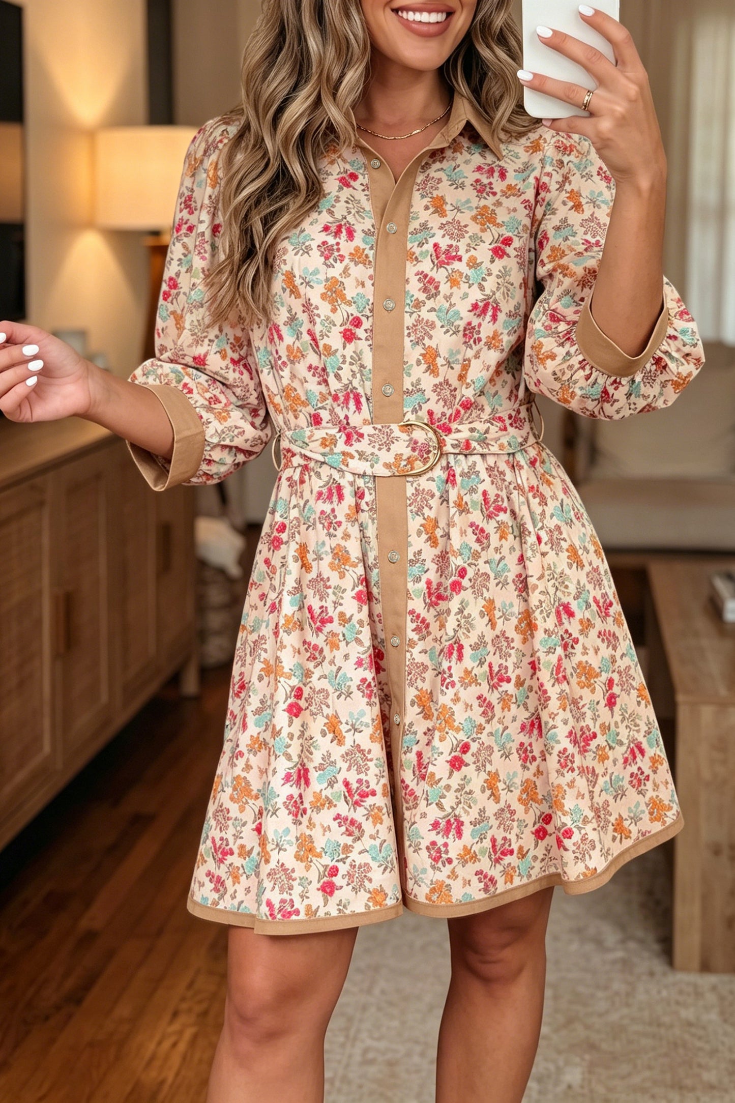 Autumn Trails Floral Dress - PRE ORDER