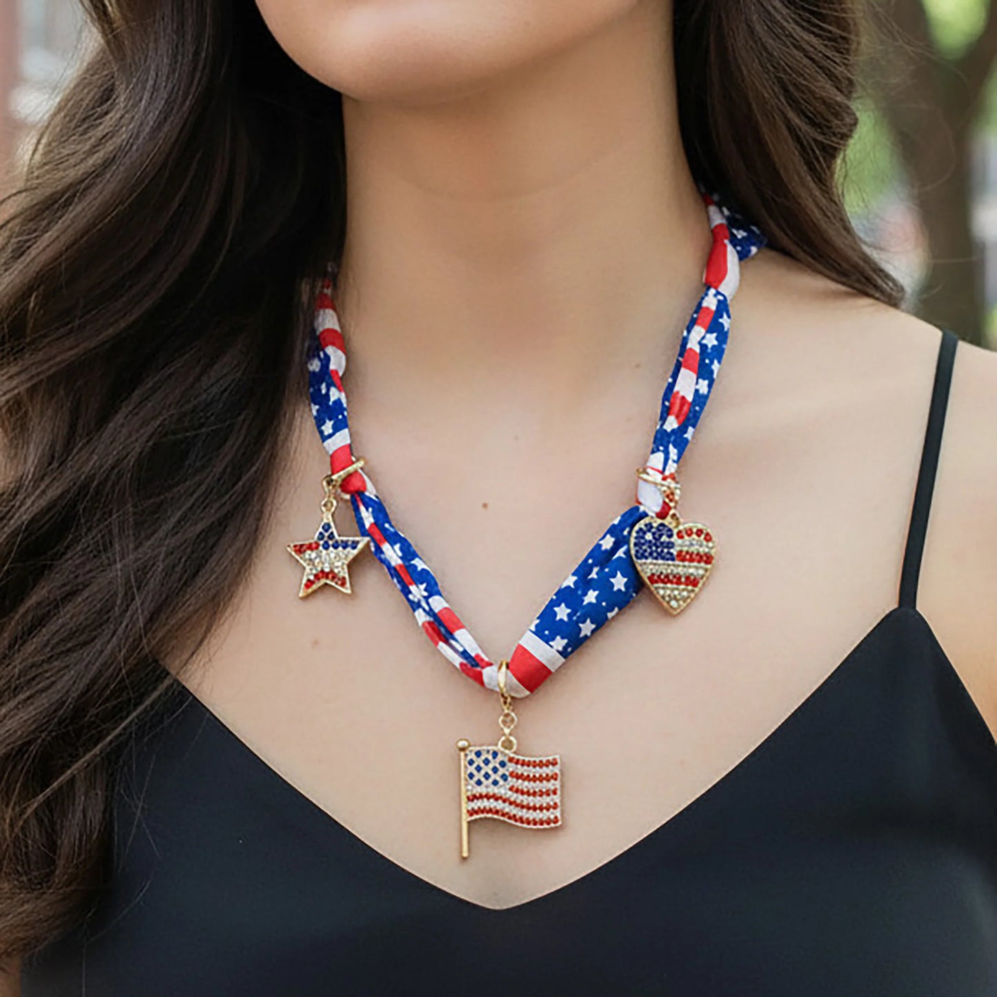 Stars & Stripes Sparkle Necklace