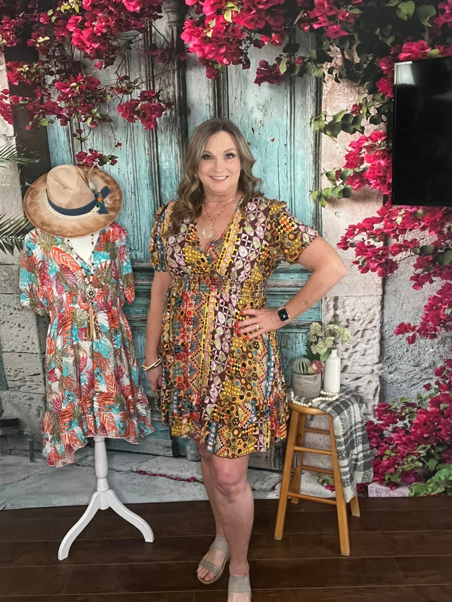 Geometric Print Dress