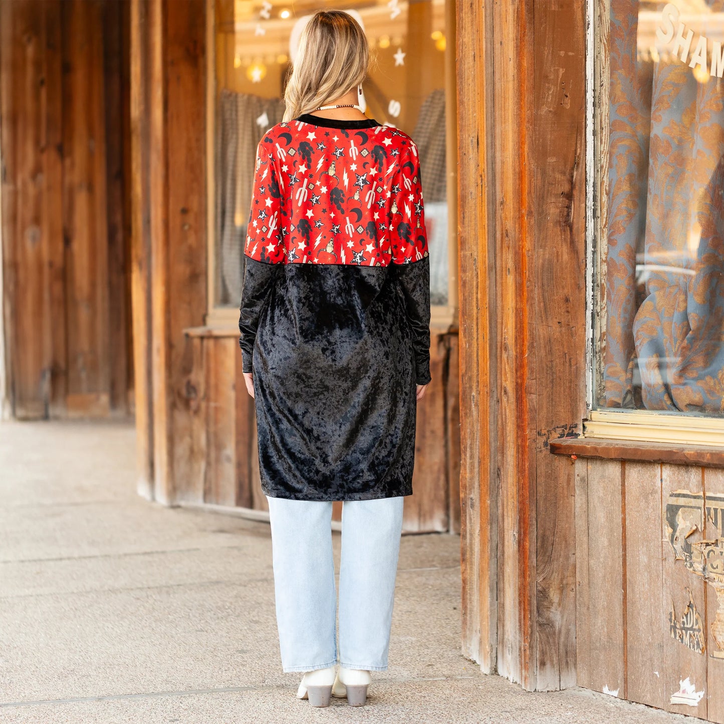 Frontier Elegance Velvet Cardigan