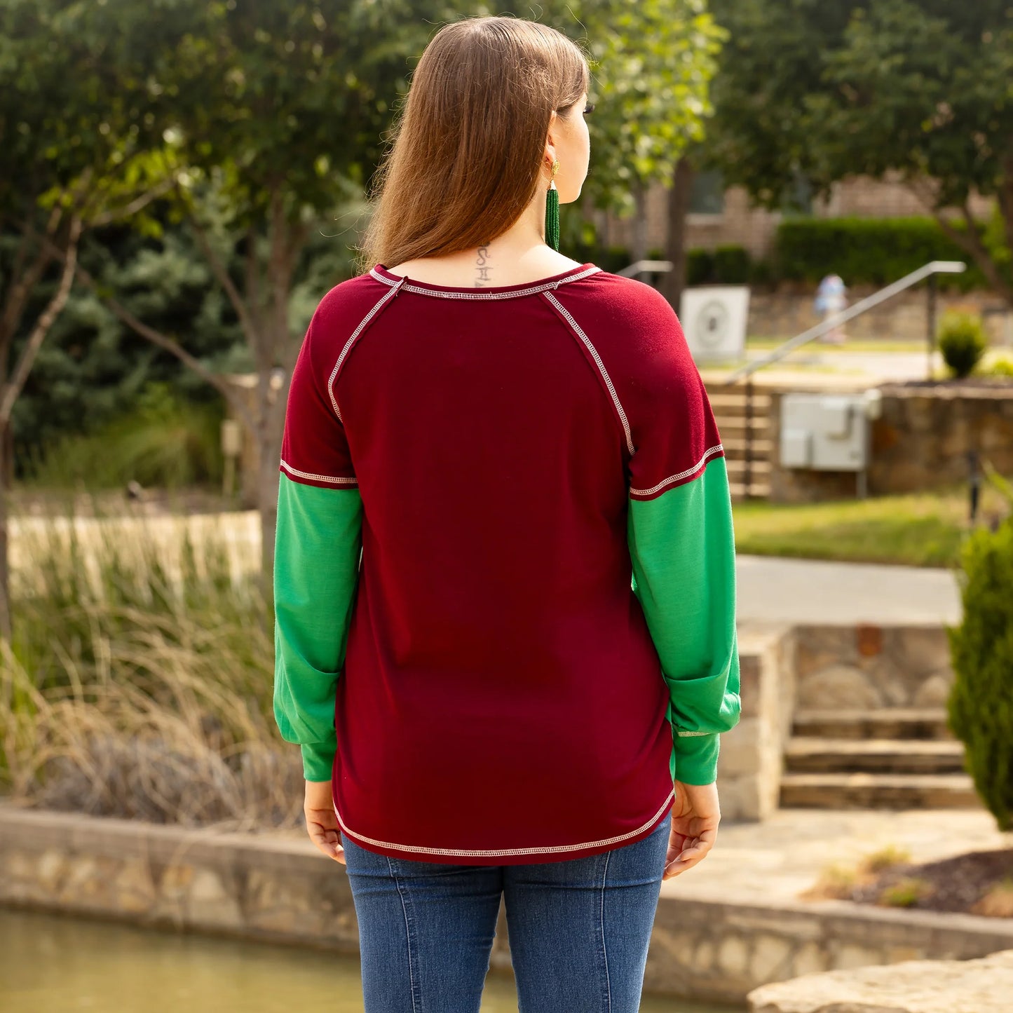 Holly Jolly Color Block Top