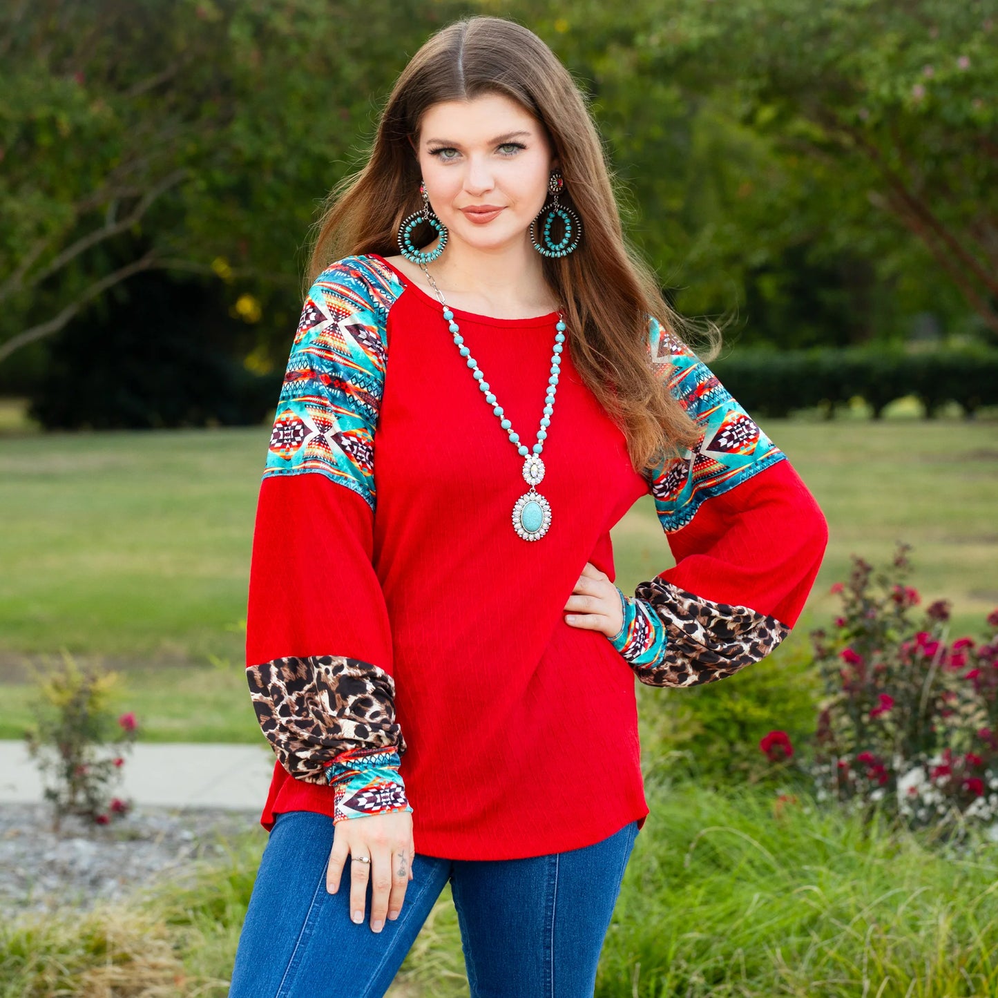 Scarlet Fusion Sleeve Top