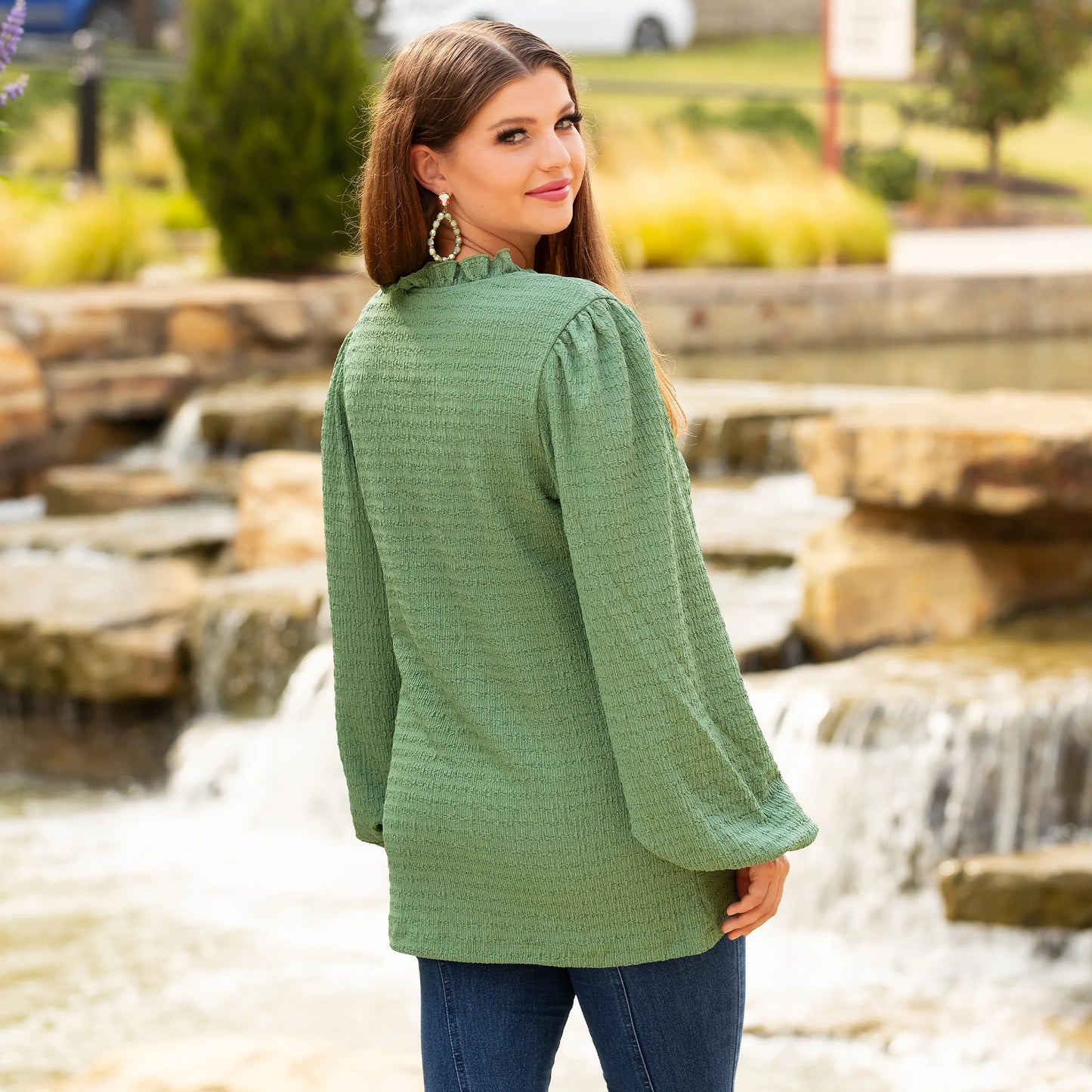 Pistachio Textured Top