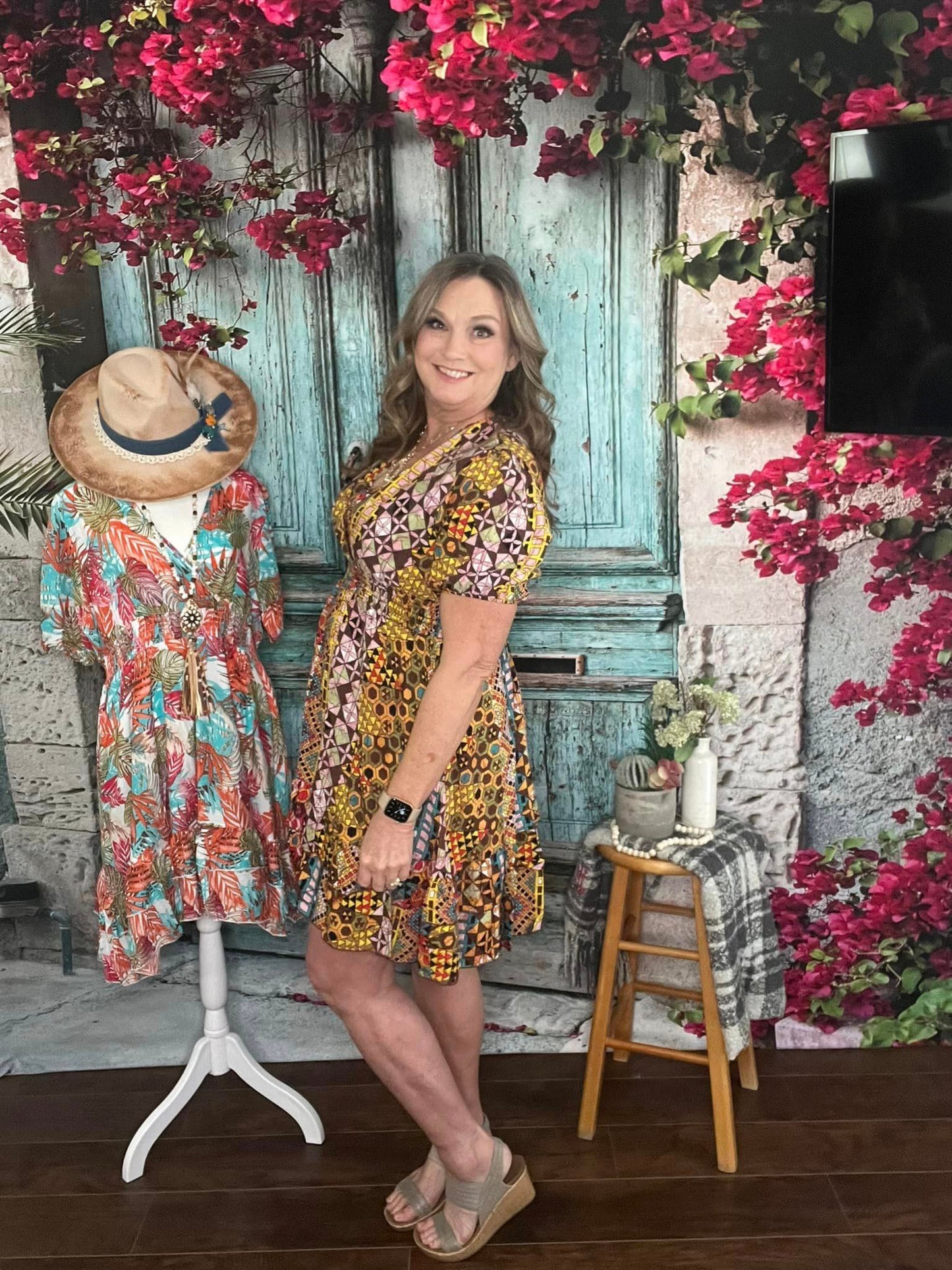 Geometric Print Dress