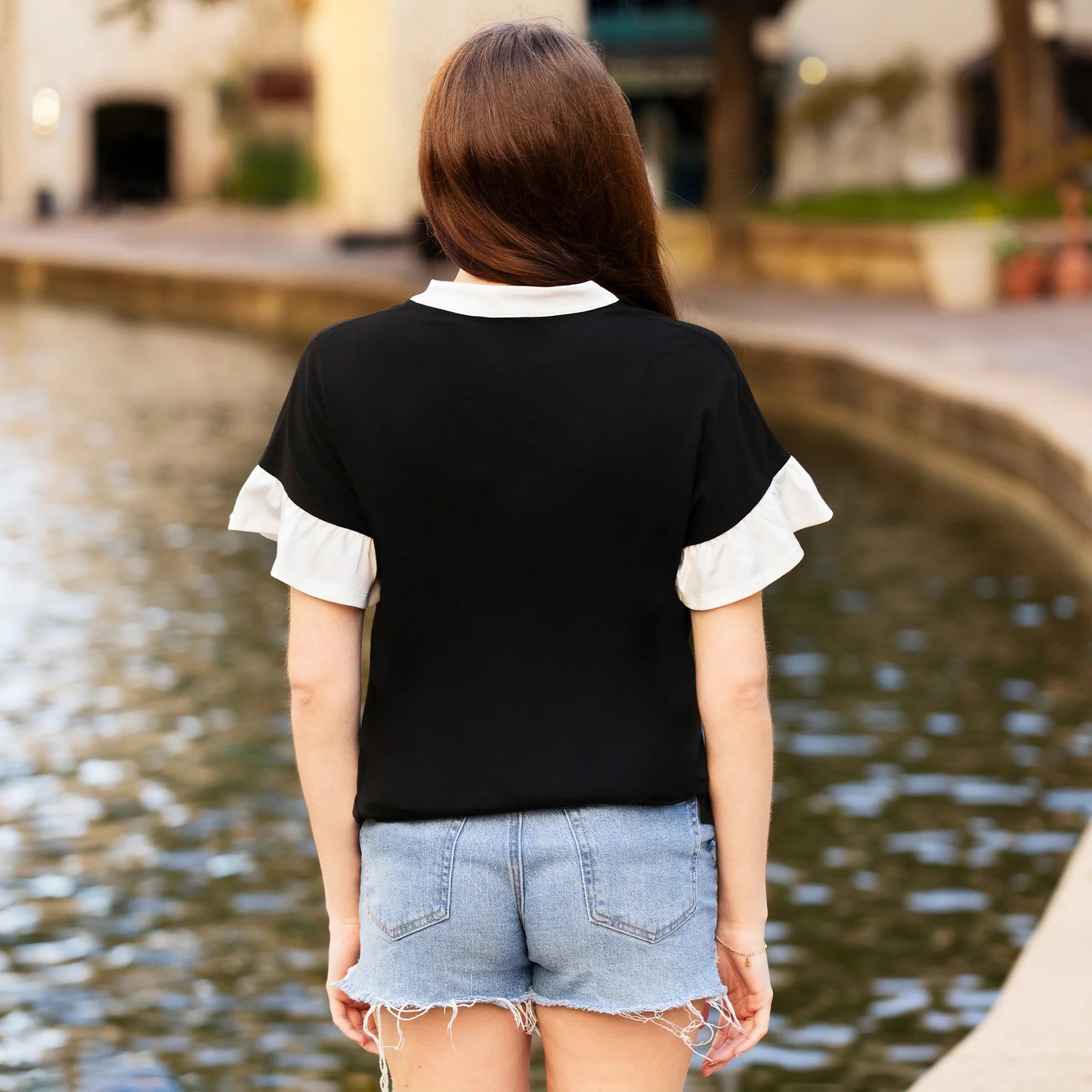 Midnight Frill Top