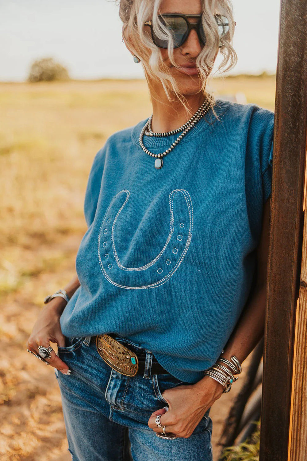 Rodeo Charm Knit Top