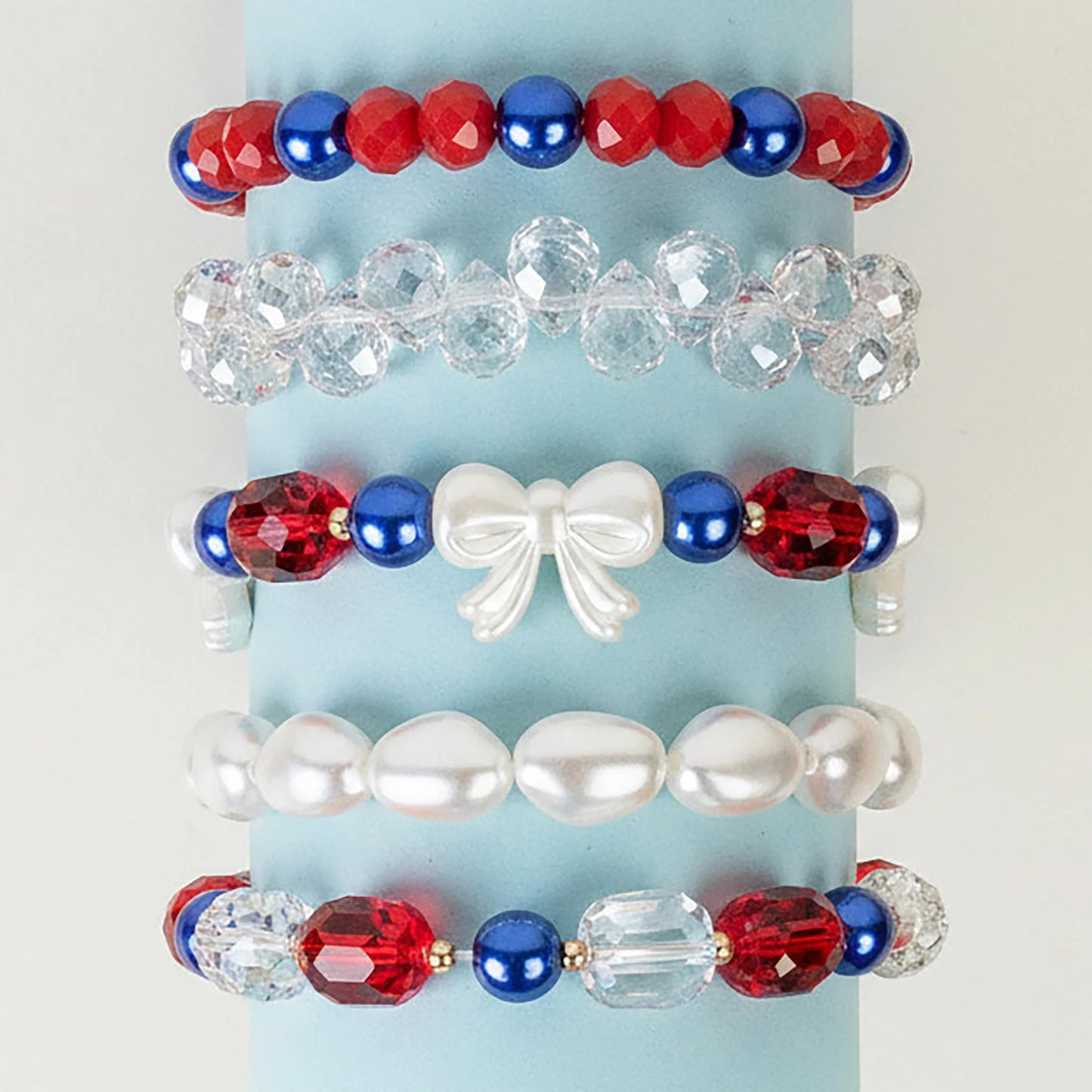 Stars & Stripes Stacked Bracelet Set