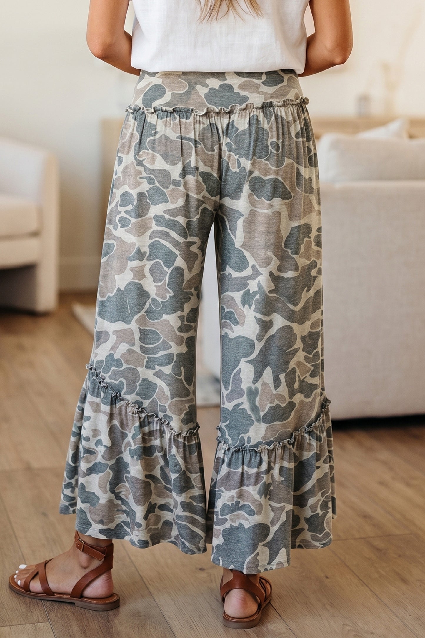 Desert Drift Camo Wide Leg Pants - PRE ORDER