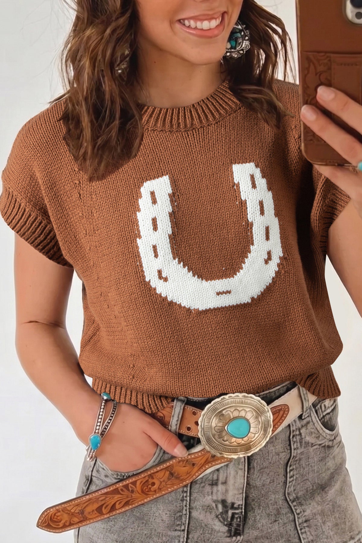 Lucky Horseshoe Sweater Vest - PRE ORDER