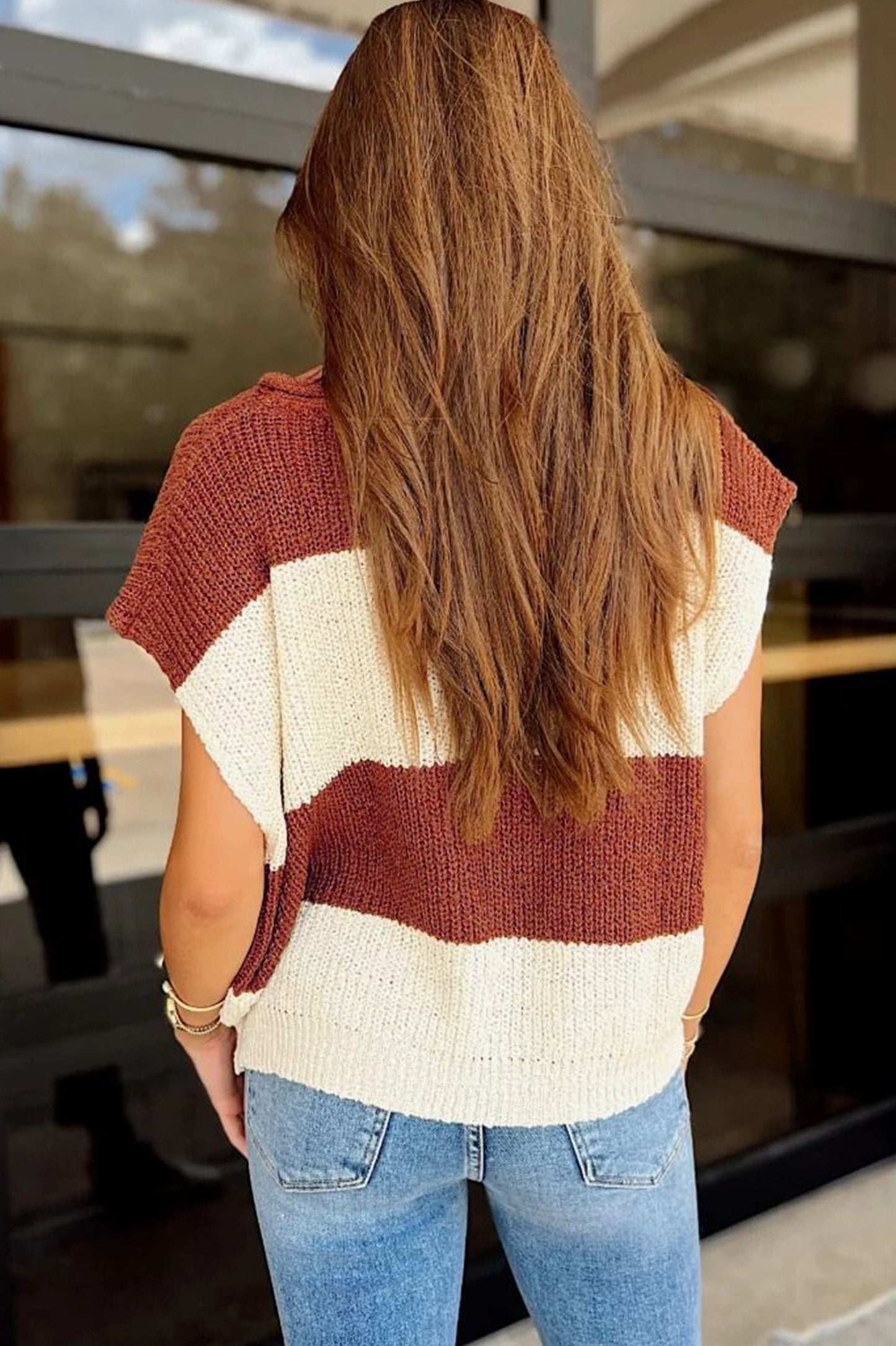 Souther Mocha Stripe Top - PRE ORDER