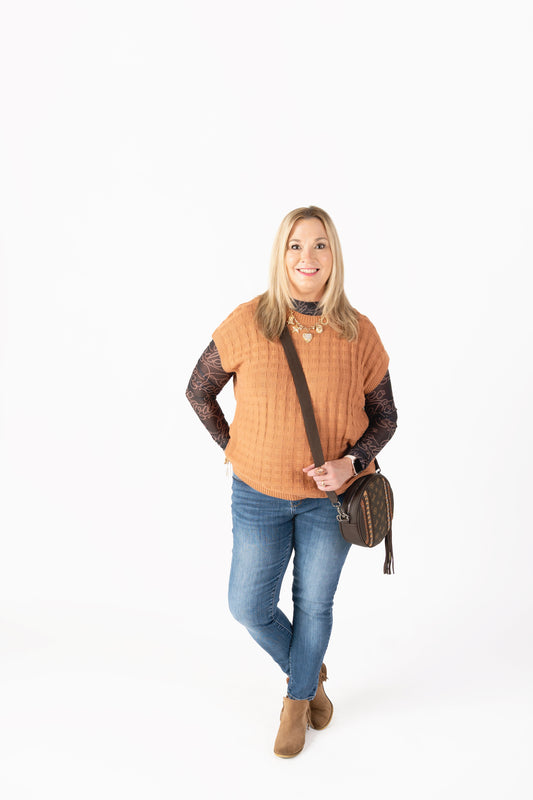 Chestnut Charm Sweater Vest