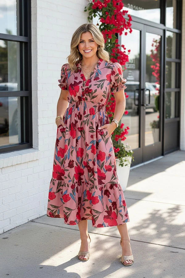 Blush Meadow Maxi Dress