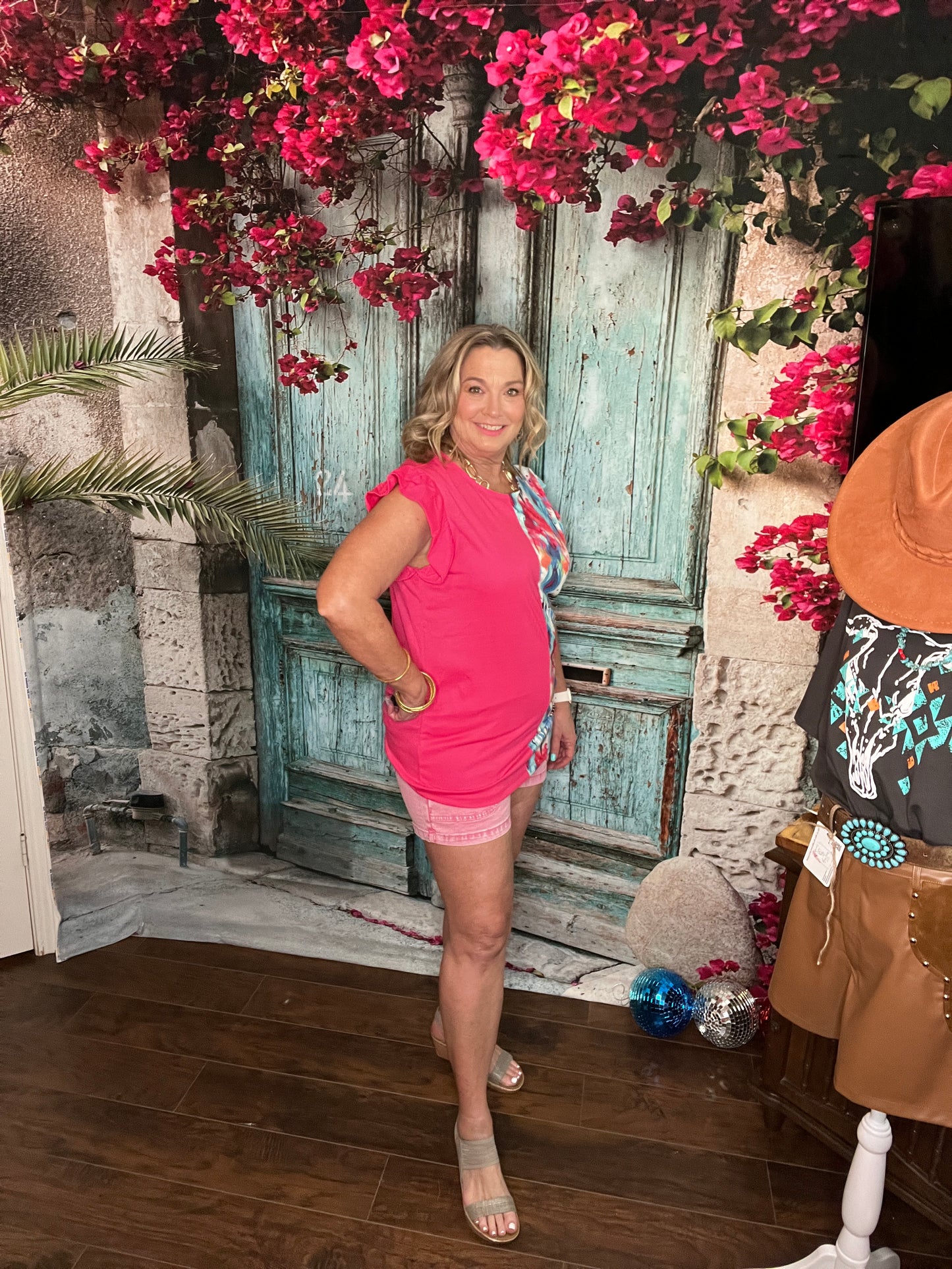 Color Fusion Ruffle Top
