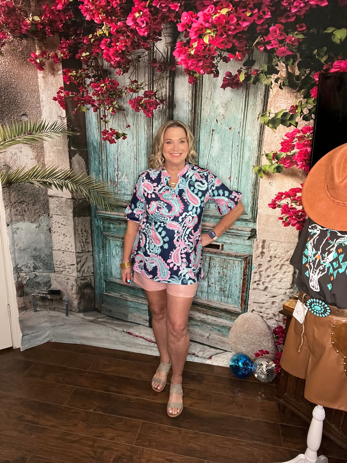 Blue Horizon Paisley Top