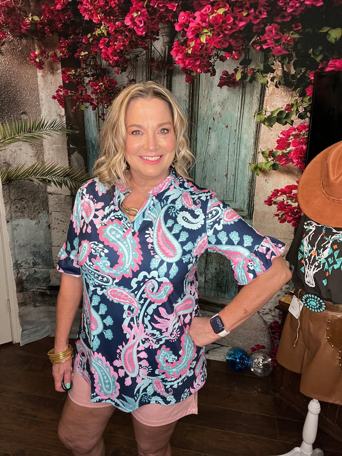 Blue Horizon Paisley Top