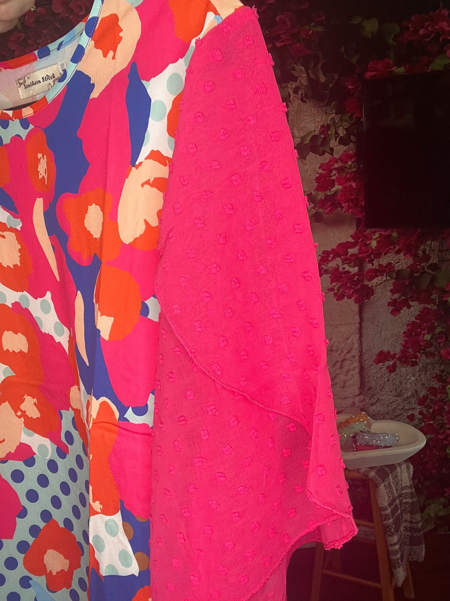 Hot Pink Dotted Top