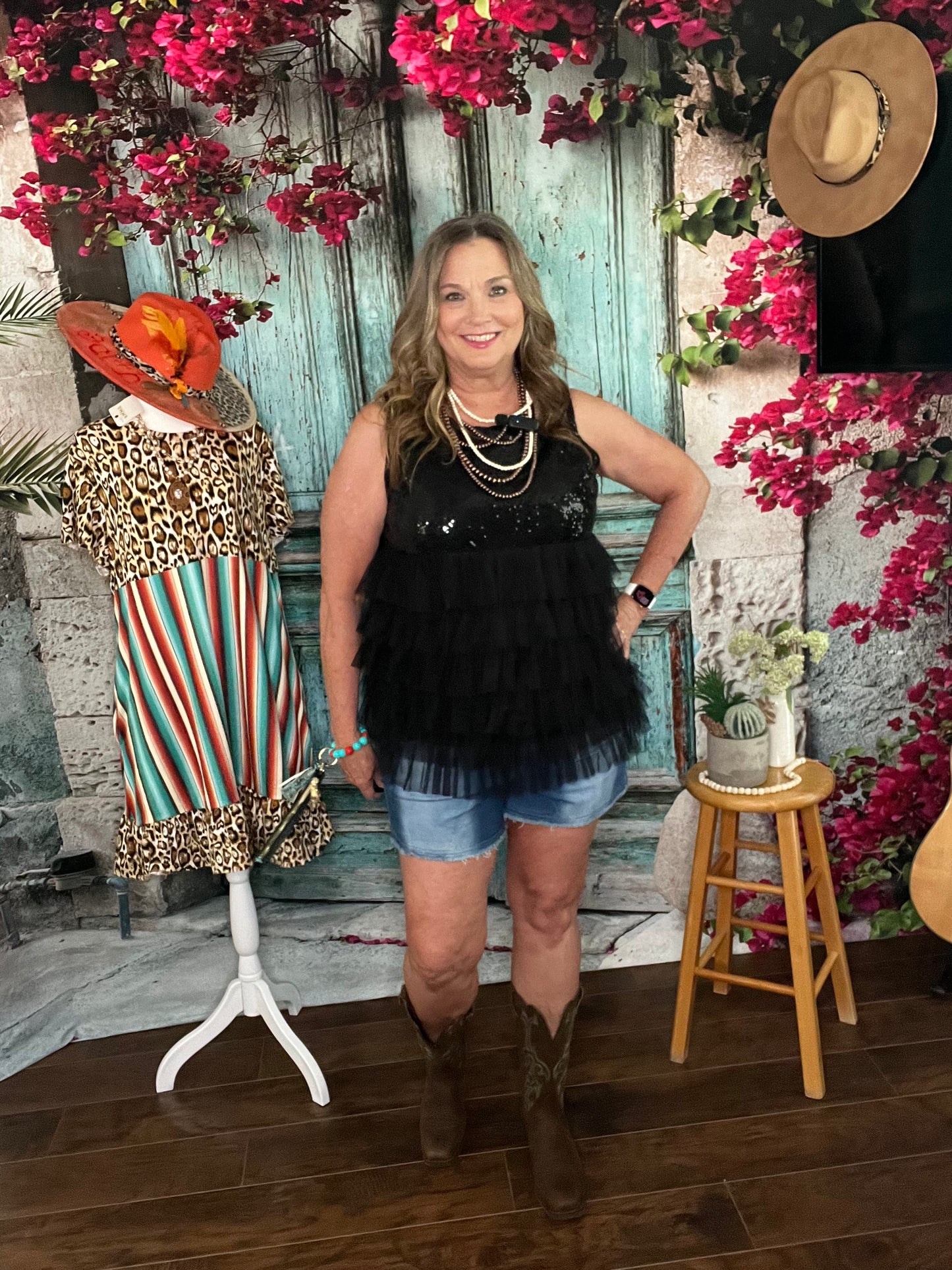 Midnight Tulle Elegance Top