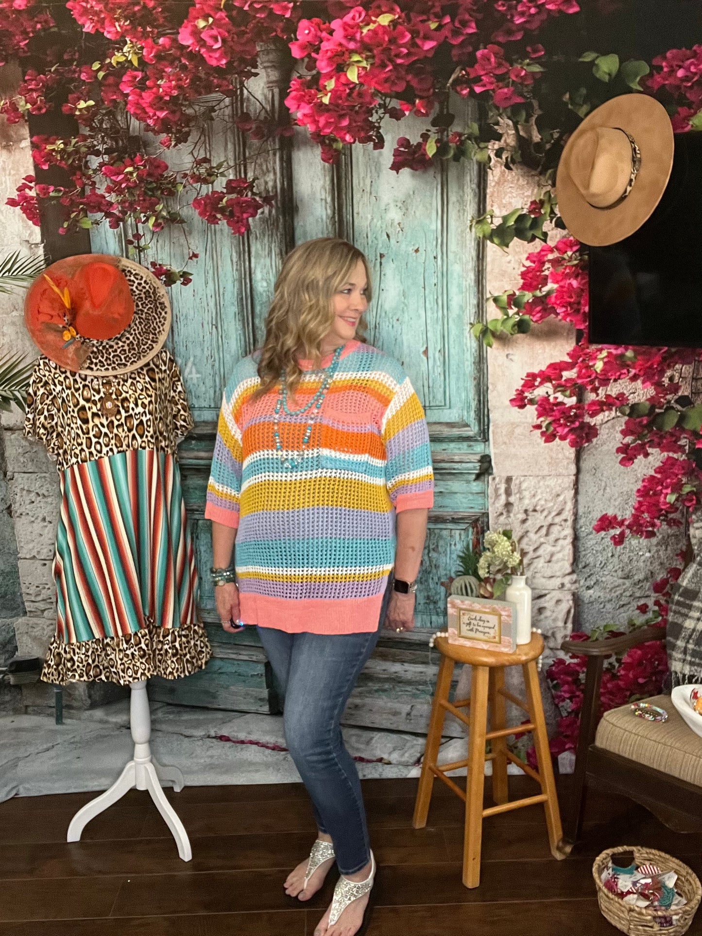 Pink Crocheted Sweater