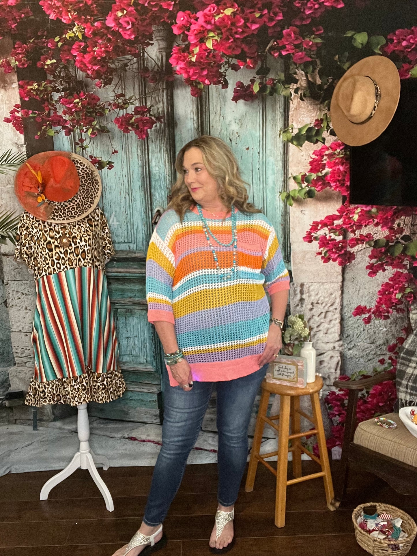 Pink Crocheted Sweater
