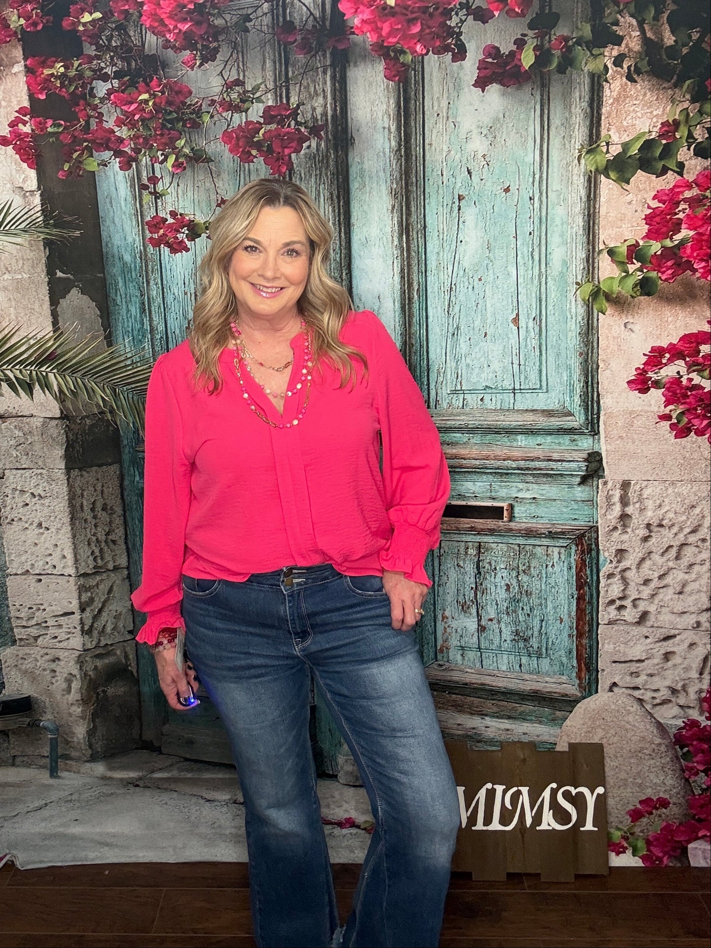 Pink Radiance Ruffle Top