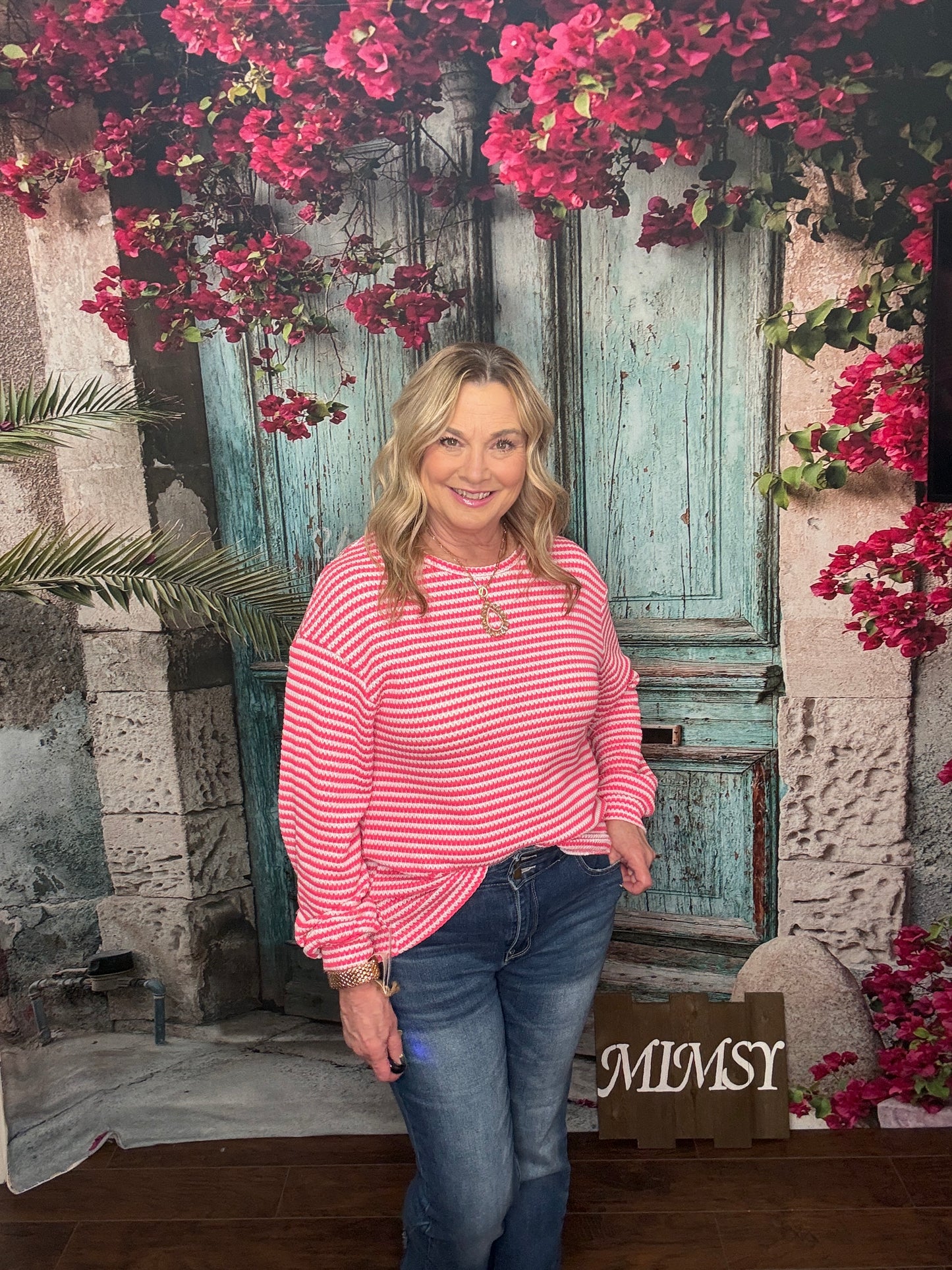 Blush Stripe Breeze Top