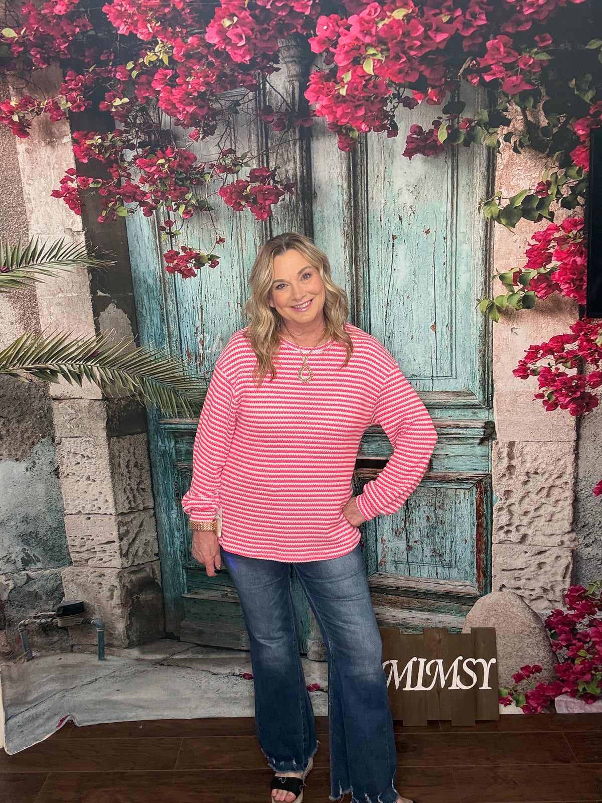 Blush Stripe Breeze Top