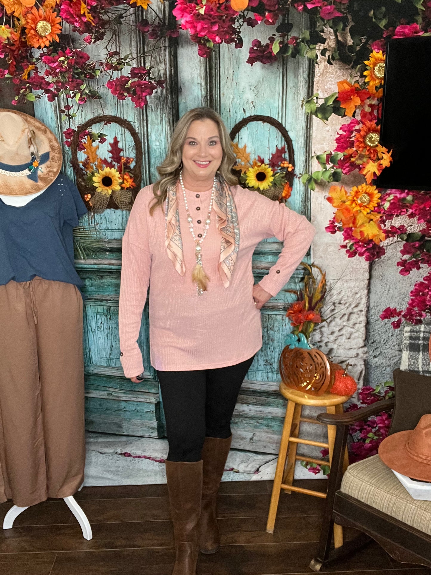 Blush Button Charm Top