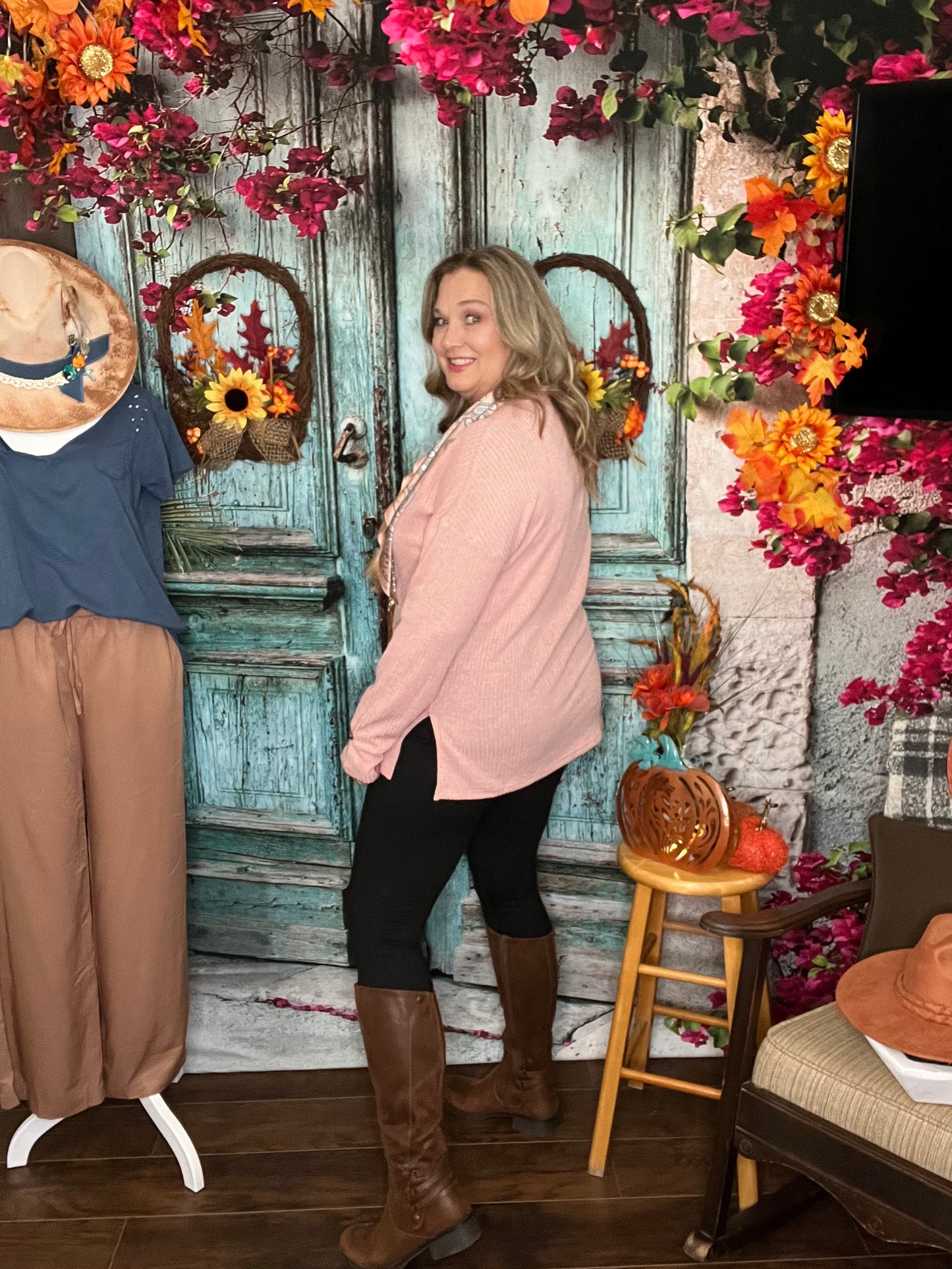Blush Button Charm Top