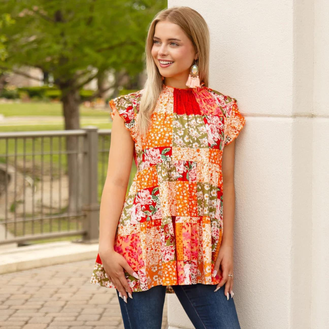 Festival Breeze Patchwork Top