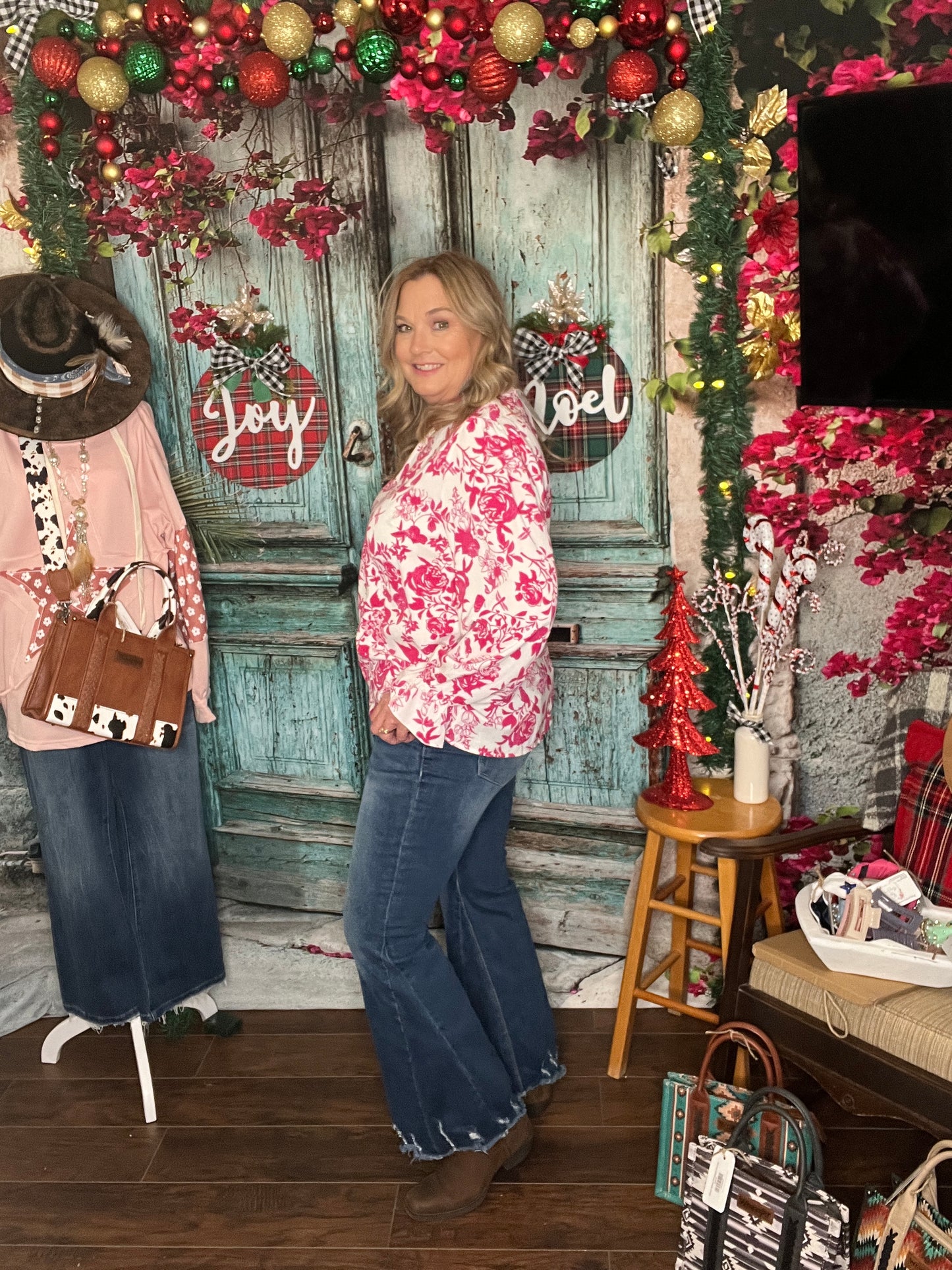 Rosy Elegance Blouse