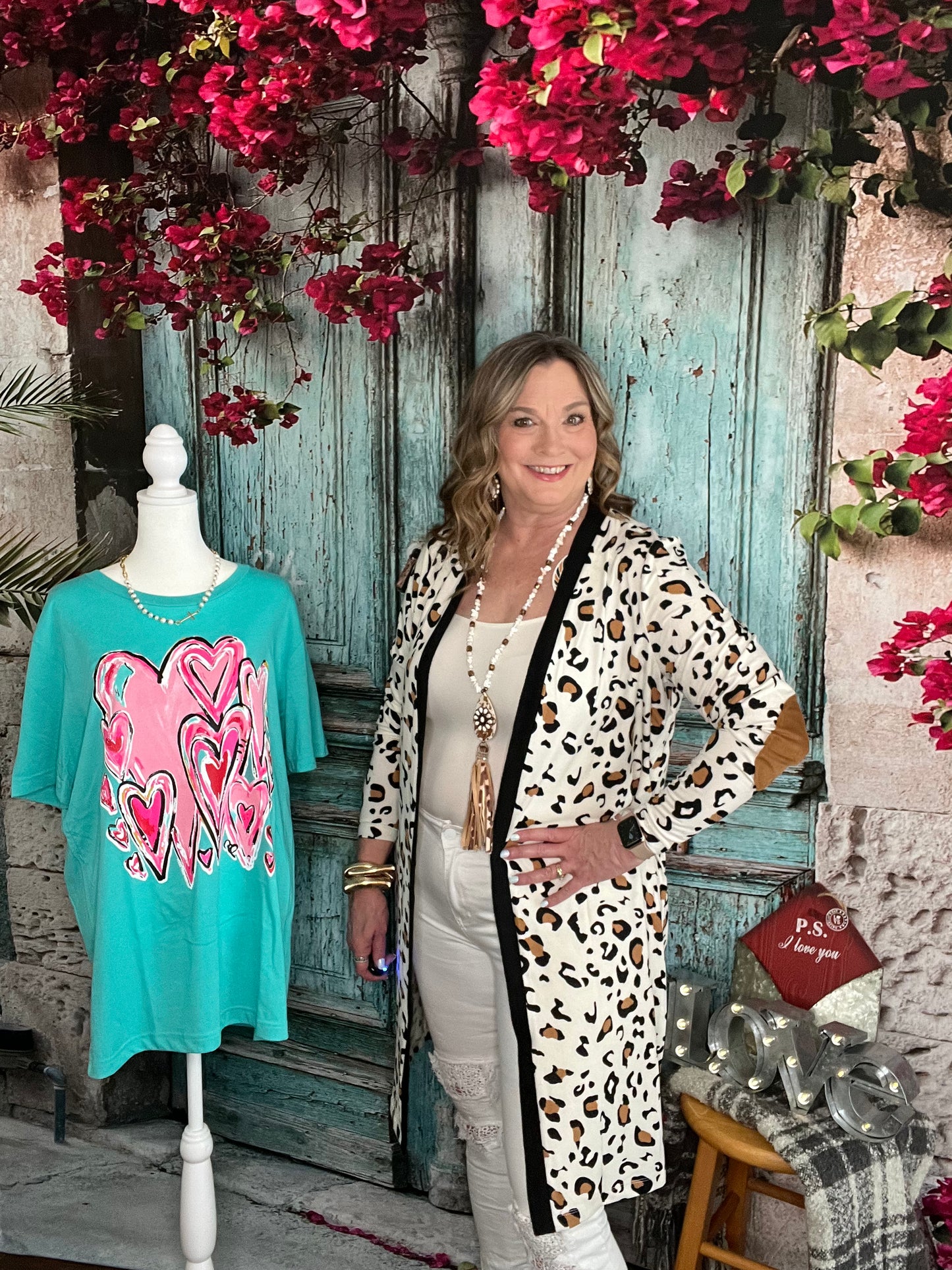 White Cheetah Cardigan