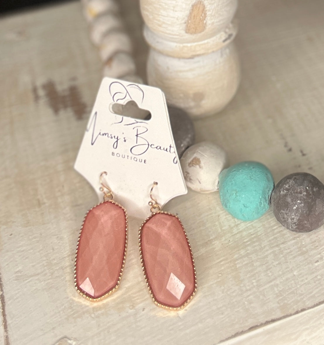 Rose Glow Dangle Earrings