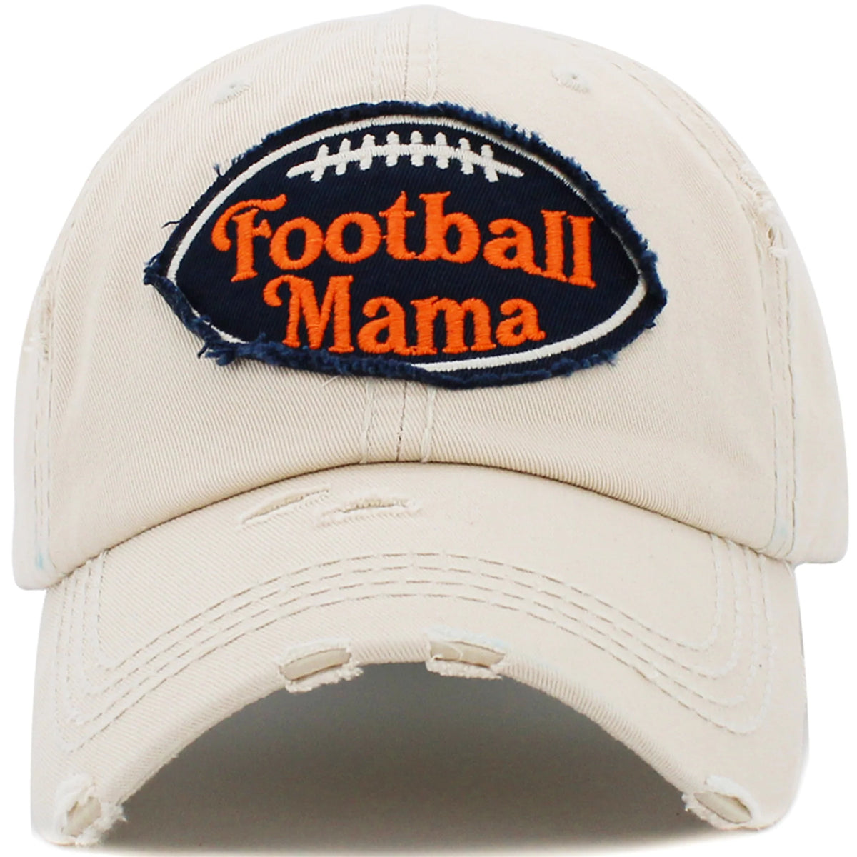 Football Mama Distressed Hat