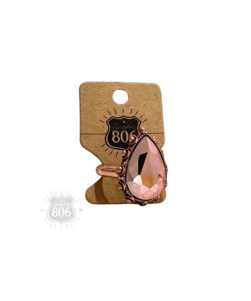 Bronze Teardrop Jewel Ring