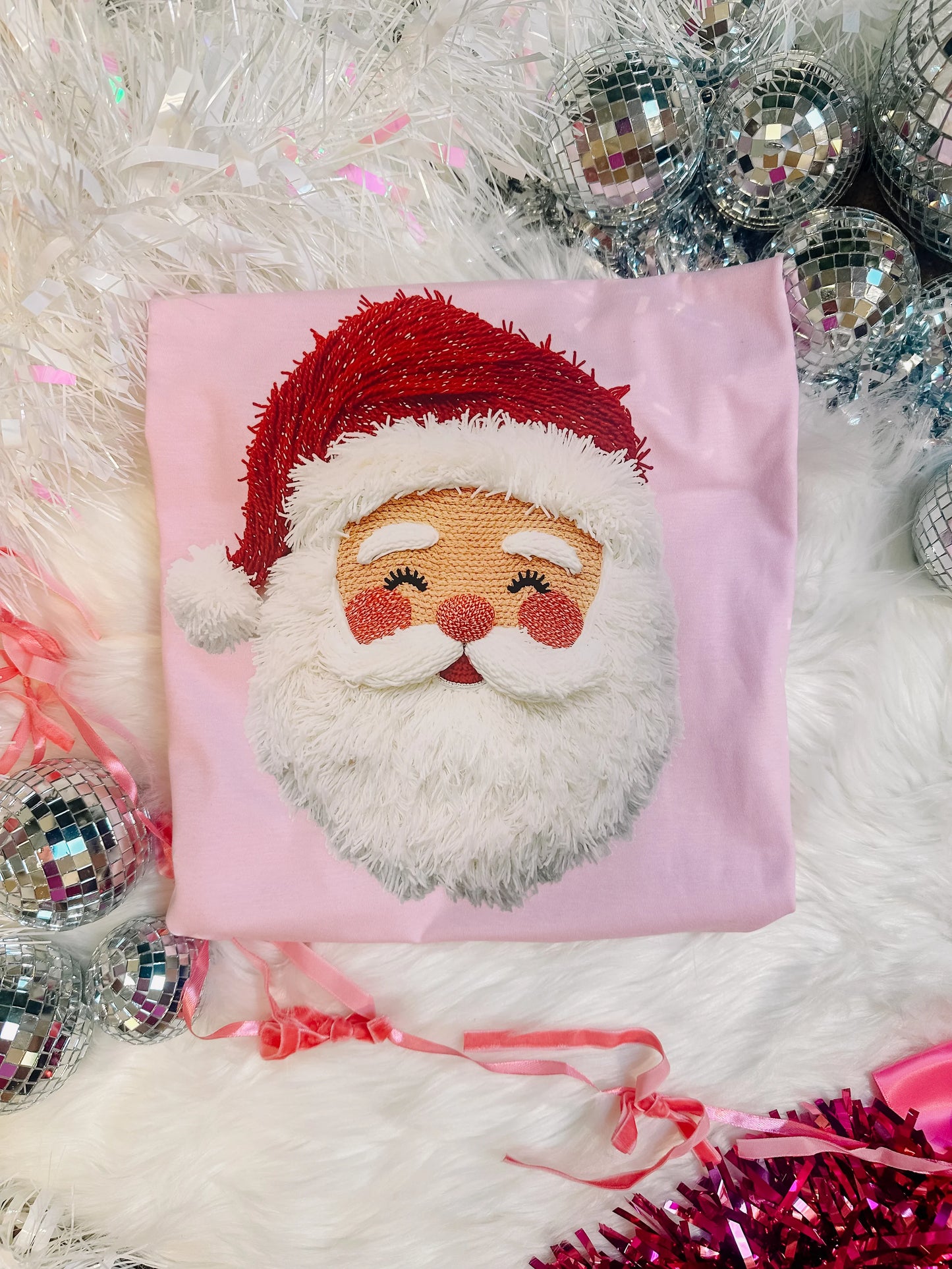 Pretty Pink Santa Tee - PRE ORDER