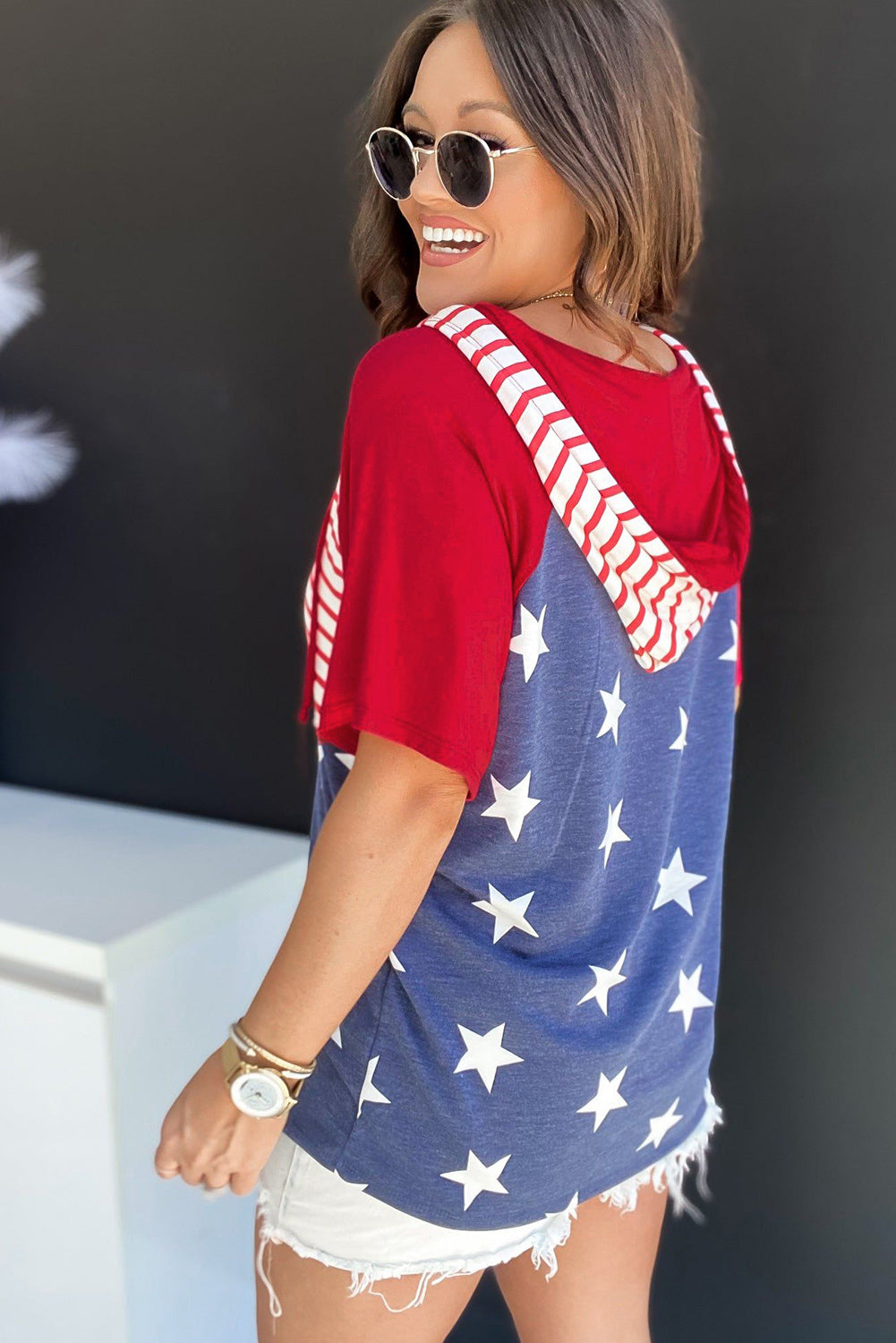 Stars & Stripes Spirit Hoodie Top - PRE ORDER