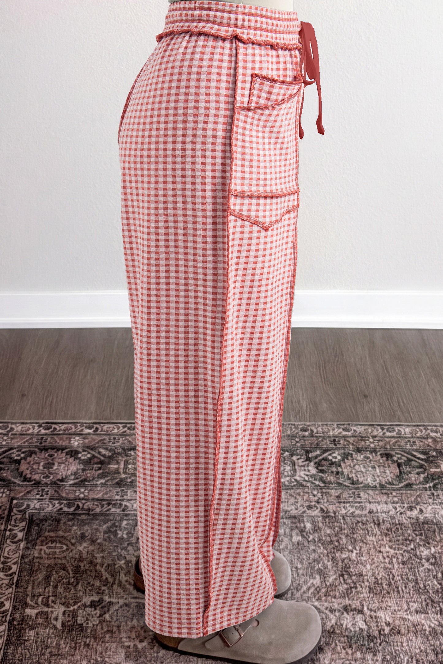 Rustic Red Plaid Pants - PRE ORDER