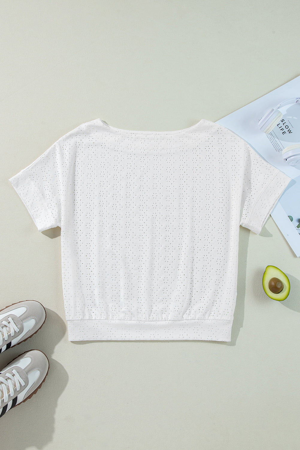 Pure Elegance Eyelet Top