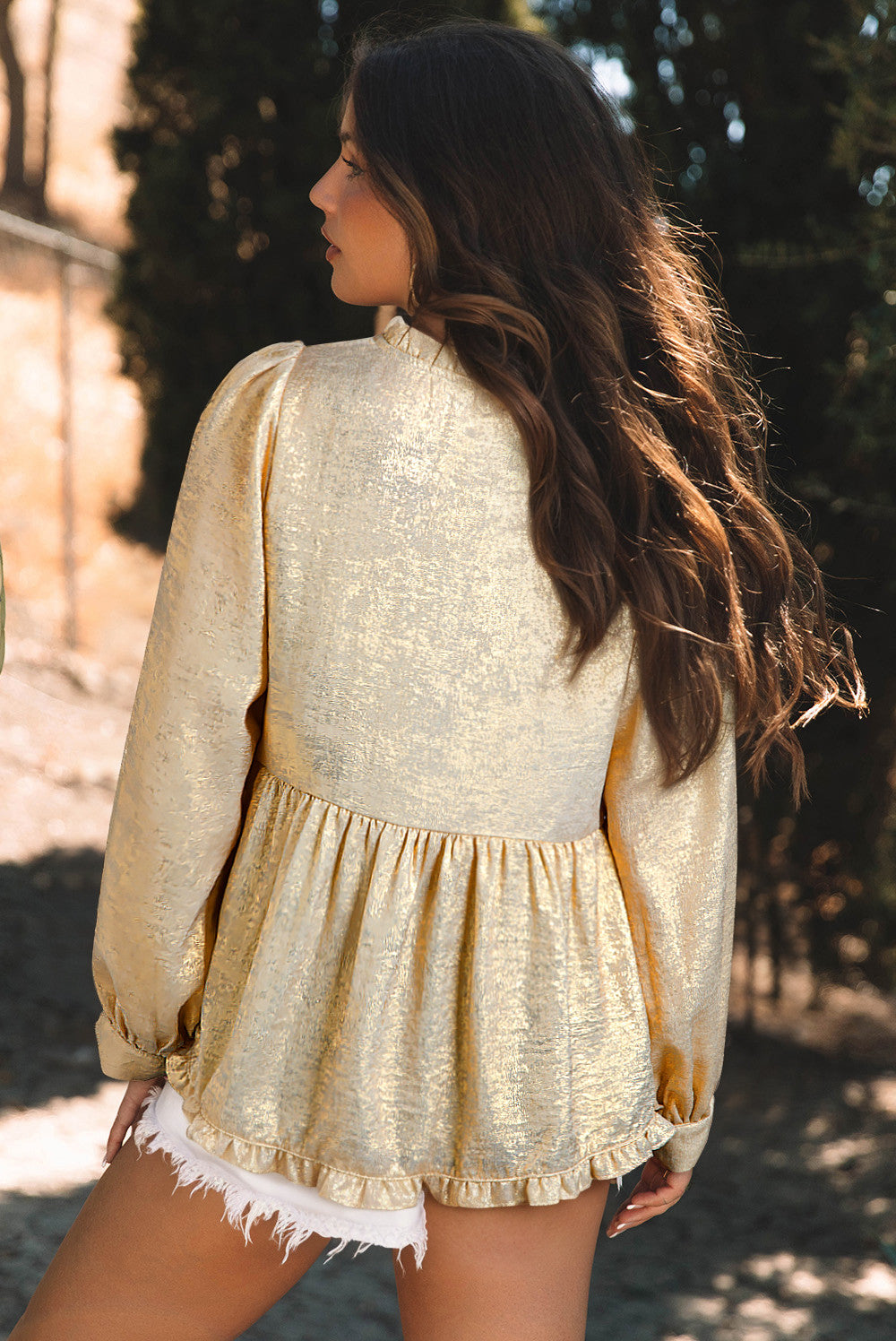 Radiant Charm Metallic Blouse - PRE ORDER
