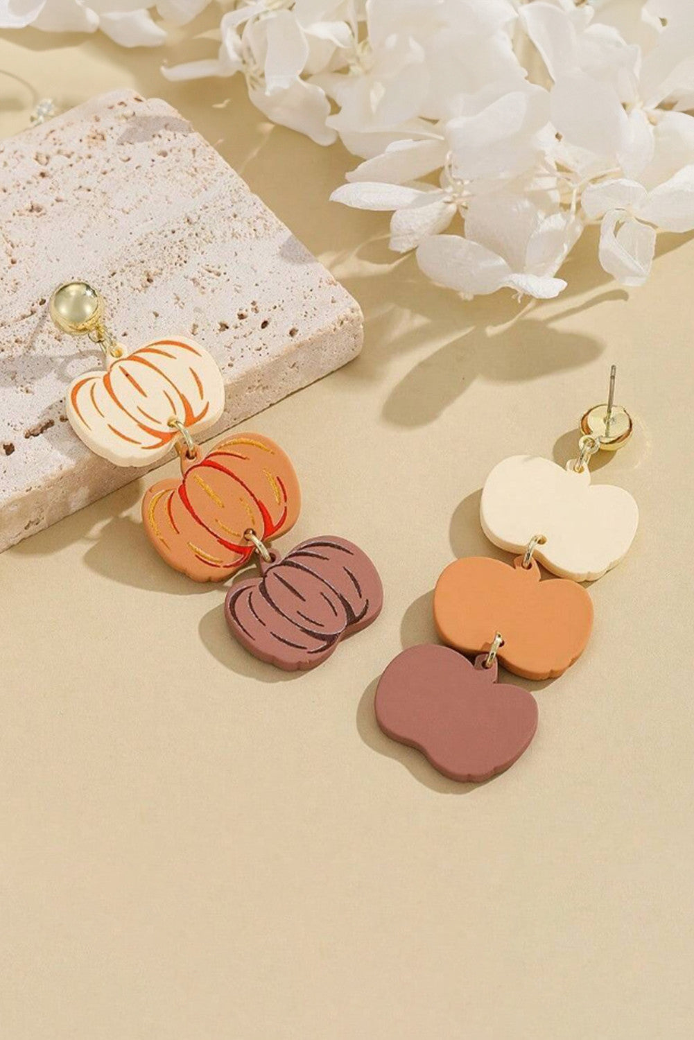 Harvest Stack Pumpkin Earrings