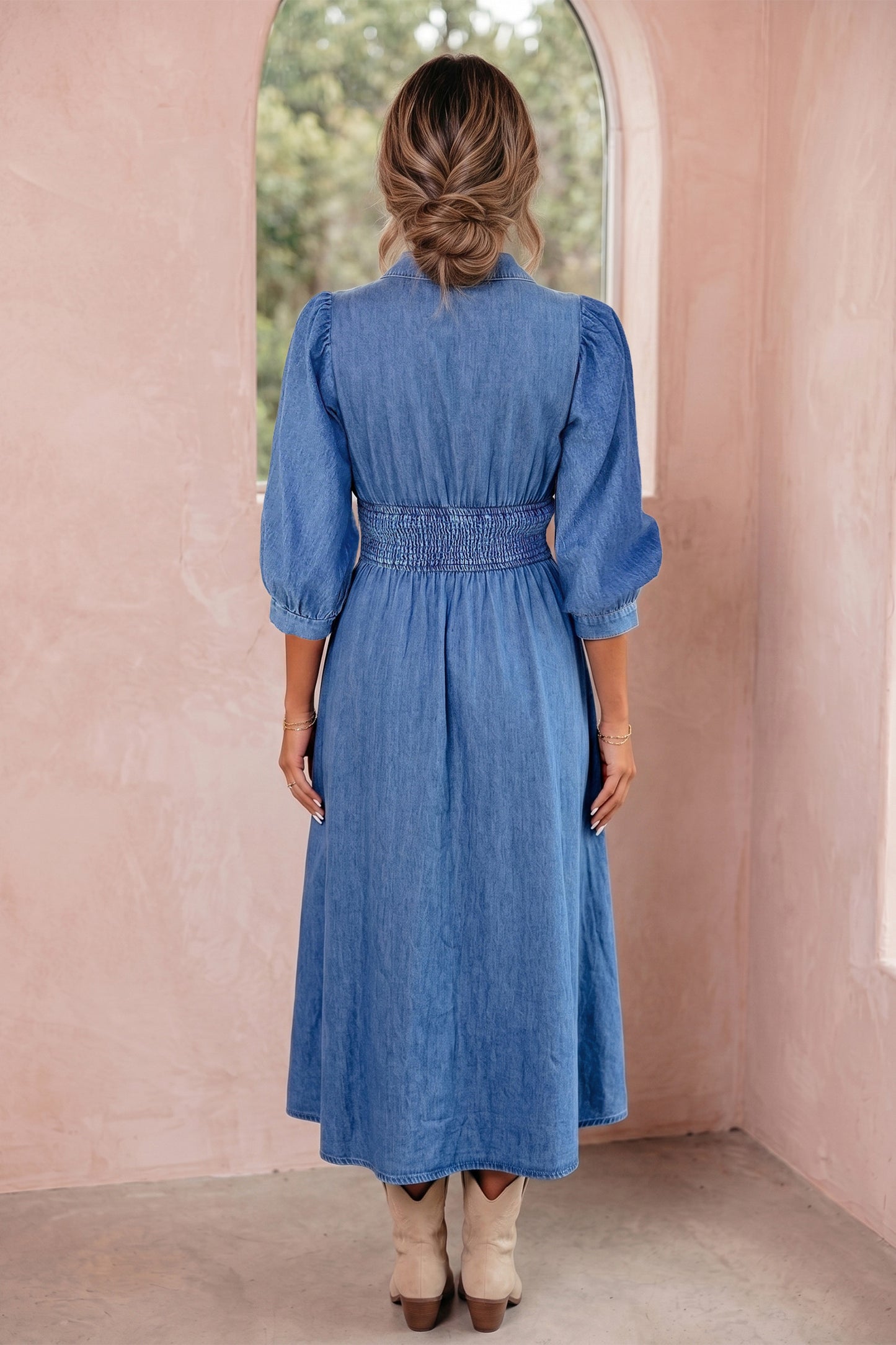 Country Charm Denim Dress - PRE ORDER