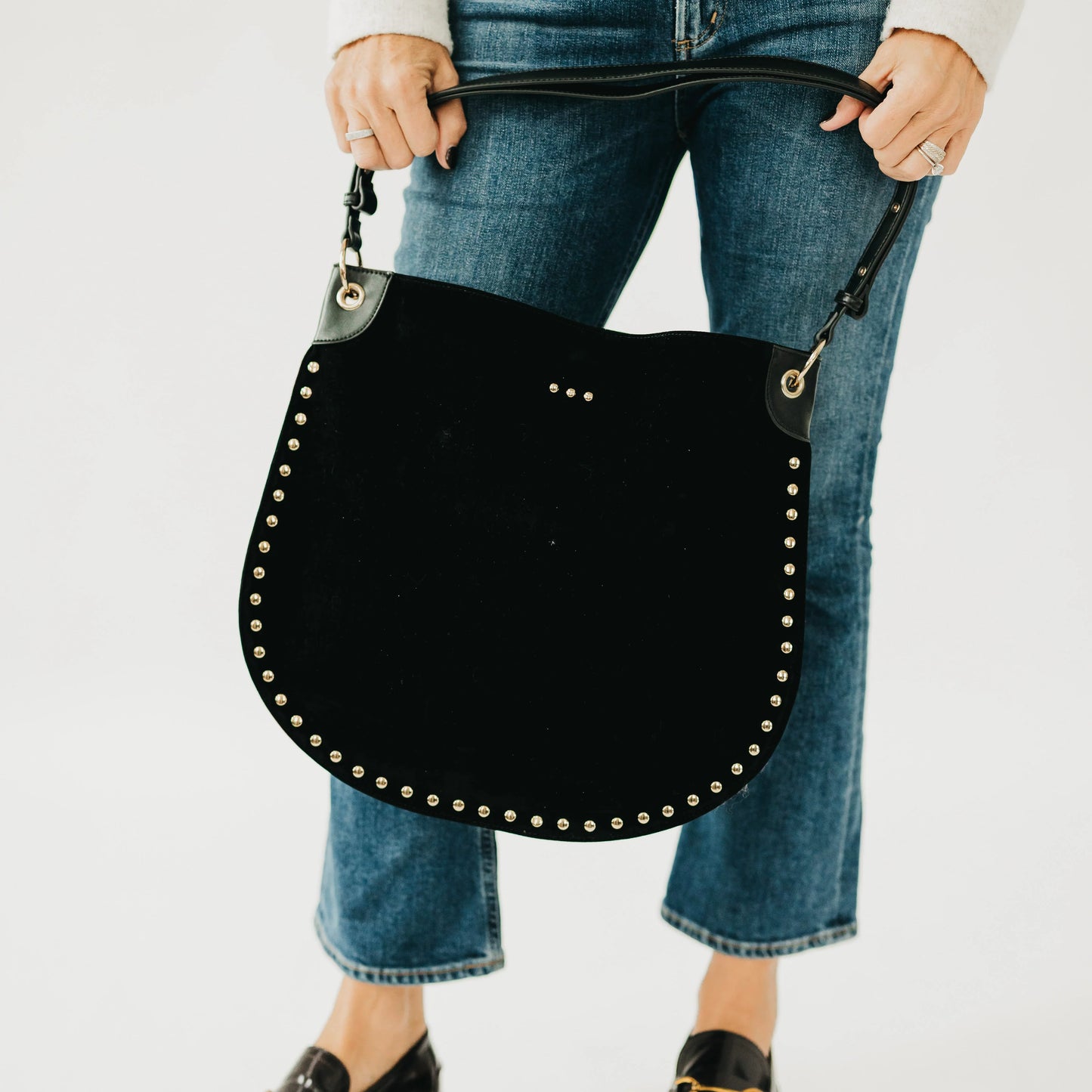 Rosalie Rivet Suede Hobo Bag - PRE ORDER