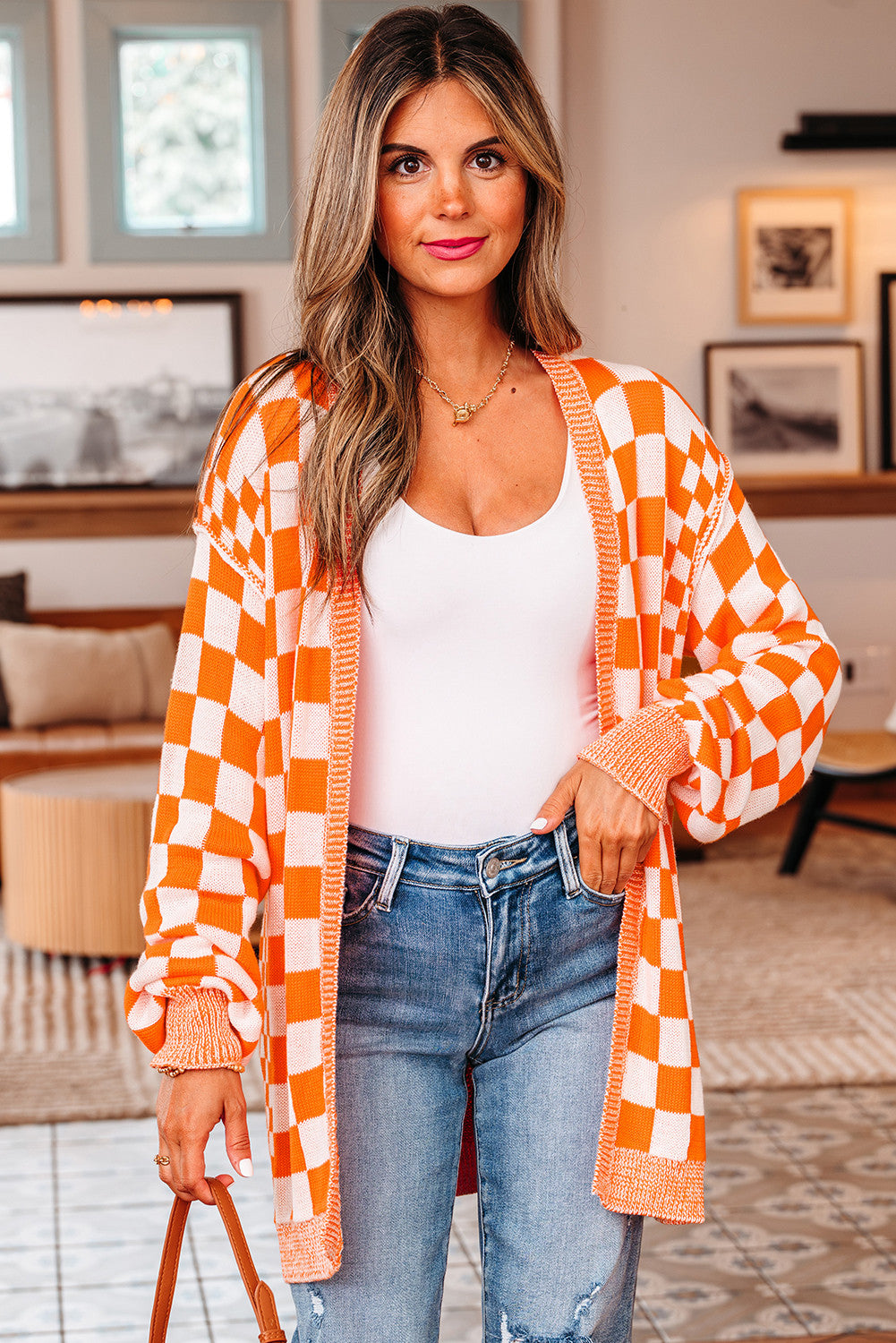 Game Day Check Cardigan - PRE ORDER