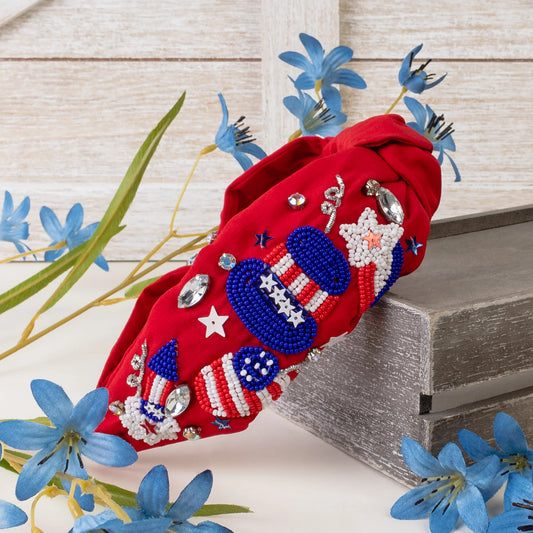 Red Patriotic Headband