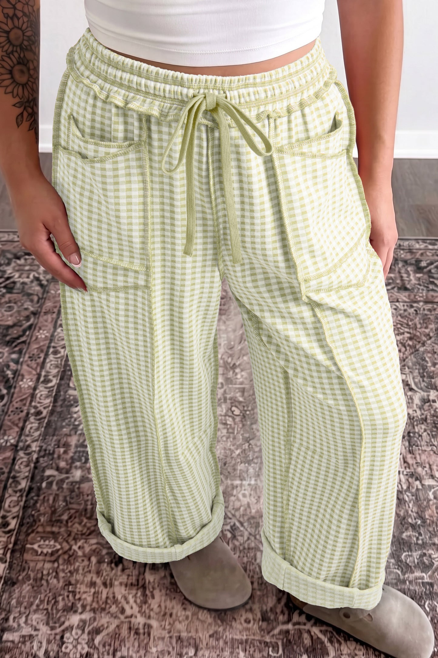 Minty Autumn Plaid Pants - PRE ORDER
