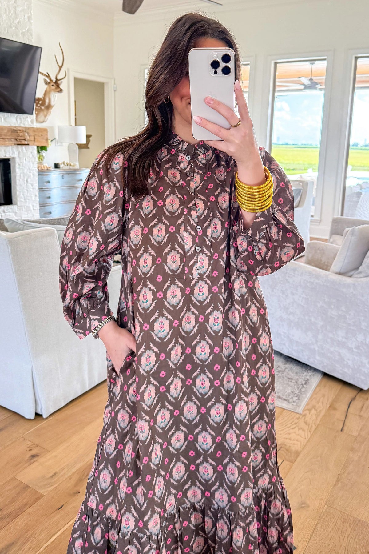 Vintage Bloom Midi Dress - PRE ORDER