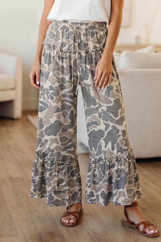 Desert Drift Camo Wide Leg Pants - PRE ORDER