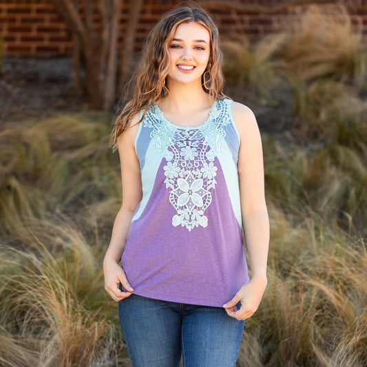 Boho Breeze Tank in Purple