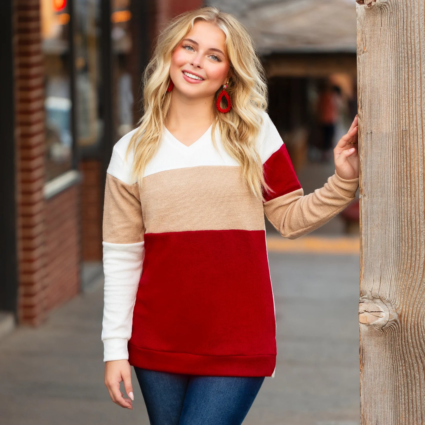 Desert Sunset Colorblock Sweater